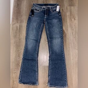 Vintage Stylish Blue Flare Women's Jeans